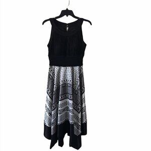 Melrose Sleeveless Abstract Midi Dress